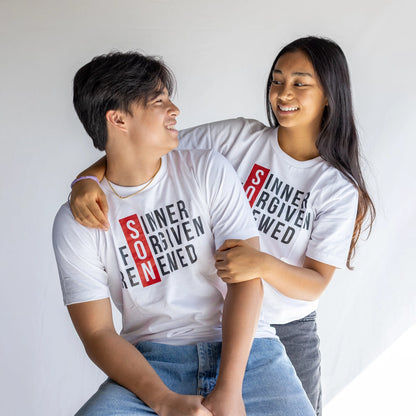 Chapters and Verses Unisex "SON" T-Shirt White Clearance