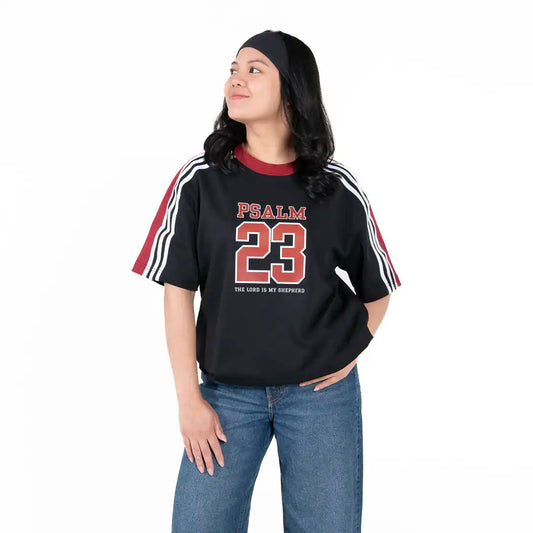 Chapters and Verses Unisex Colorblock Striped T-Shirt Psalm 23
