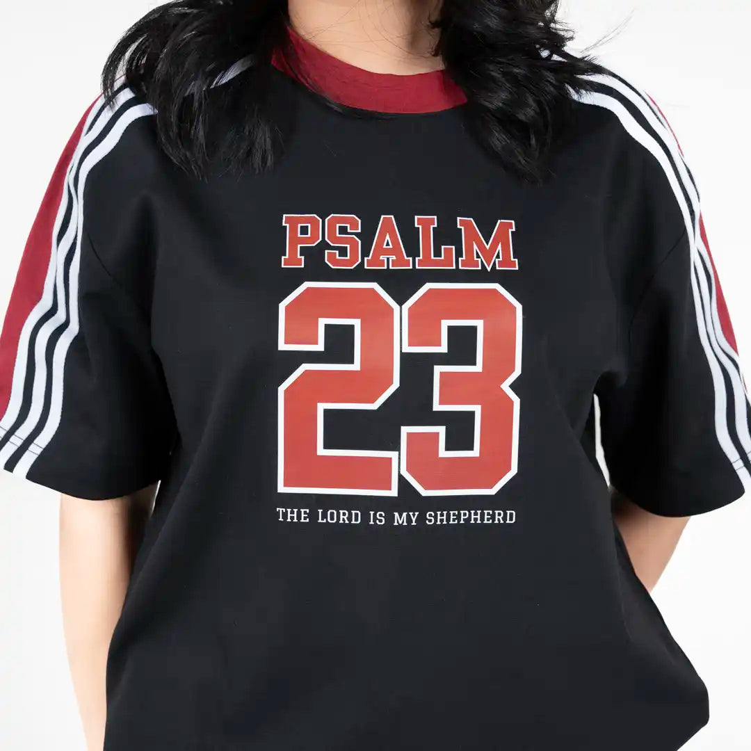 Chapters and Verses Unisex Colorblock Striped T-Shirt Psalm 23
